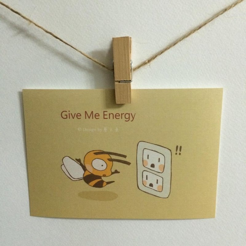《藝之魚》Give Me Energy 卡片 明信片 --C0183 - 心意卡/卡片 - 紙 黃色