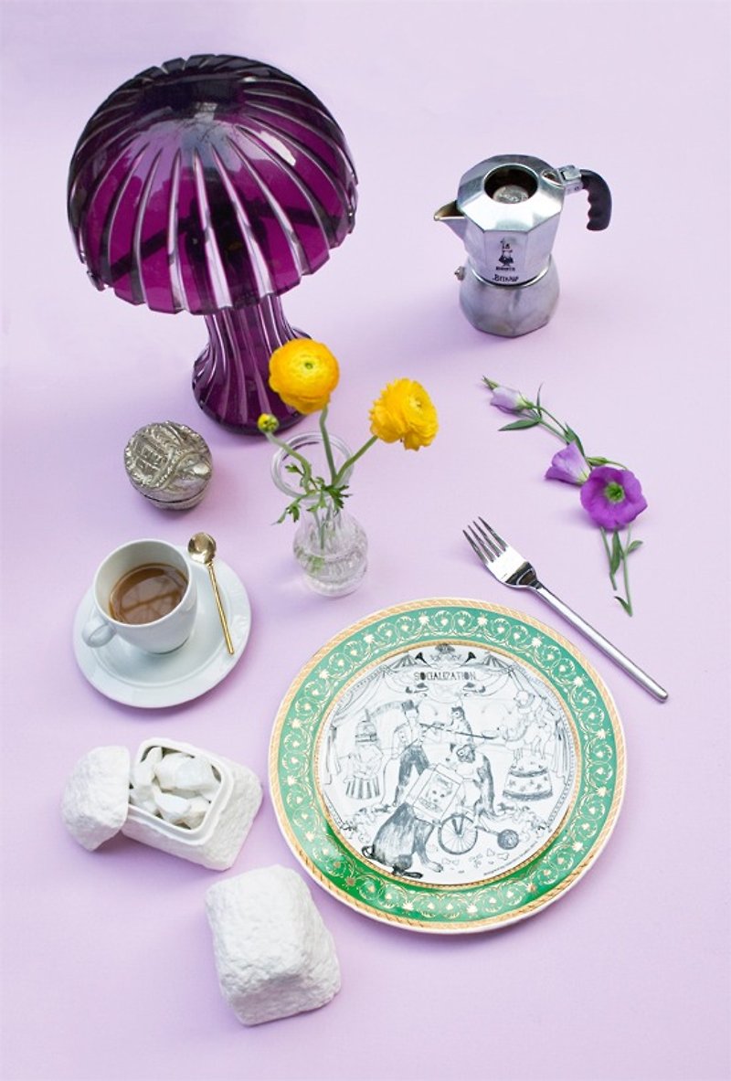 <The Most Beautiful Now> Series Dinner Plate/Circus Plate - Small Plates & Saucers - Other Materials 