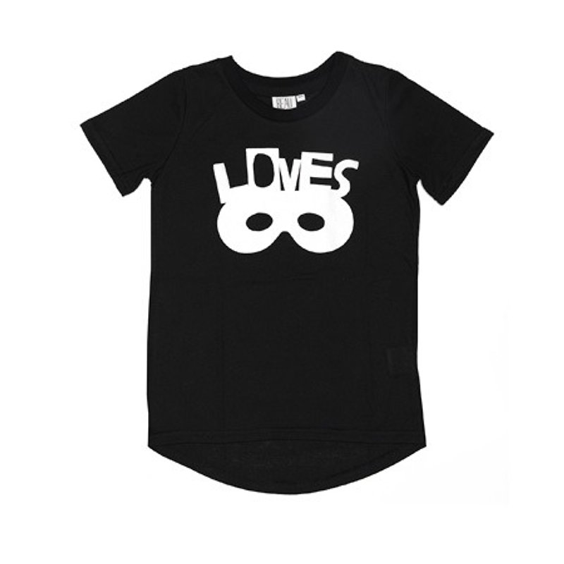 2015 Spring and Summer Beau loves Black Love mask Short Sleeve Cotton T-shirt - อื่นๆ - ผ้าฝ้าย/ผ้าลินิน สีดำ