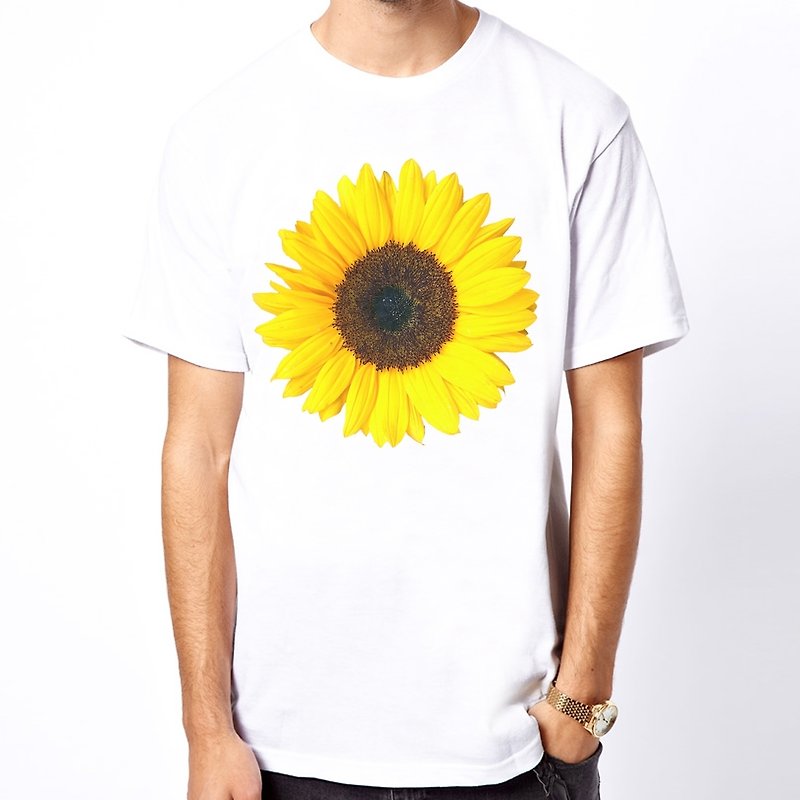 Sunflower#2 t shirt - Men's T-Shirts & Tops - Other Materials White