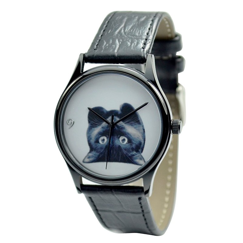 ブラック猫の腕時計 ---ユニセックス--- 全世界送料無料 - 腕時計 - 金属 ブラック