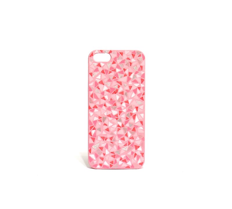 Thinking About Love [triangle] iphone 5 / 5S phone shell painted Customizable - Phone Cases - Plastic Pink