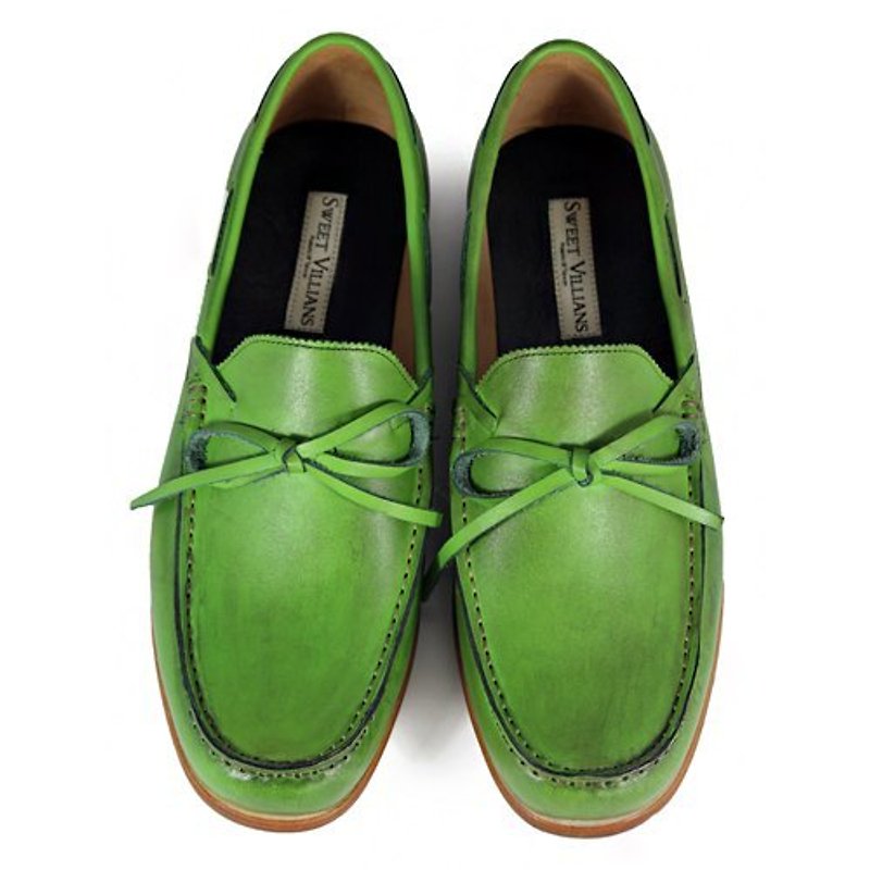 Toadflax M1122 Paintbrush Green leather loafers - Men's Oxford Shoes - Genuine Leather Green