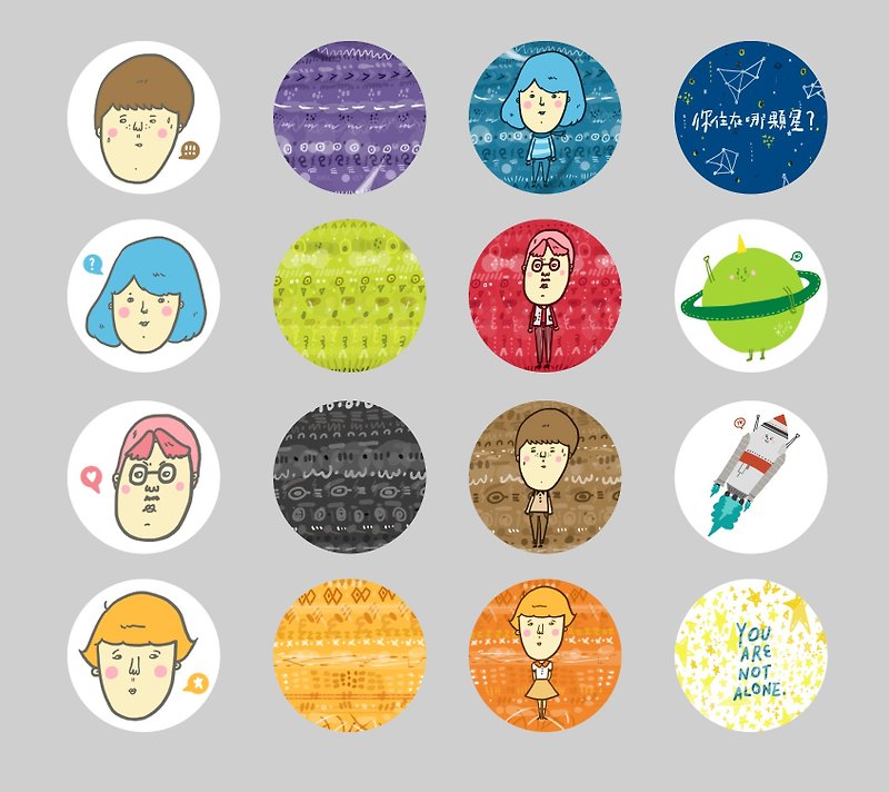 行星系列(全套) /Magai's sticker - Stickers - Paper Multicolor