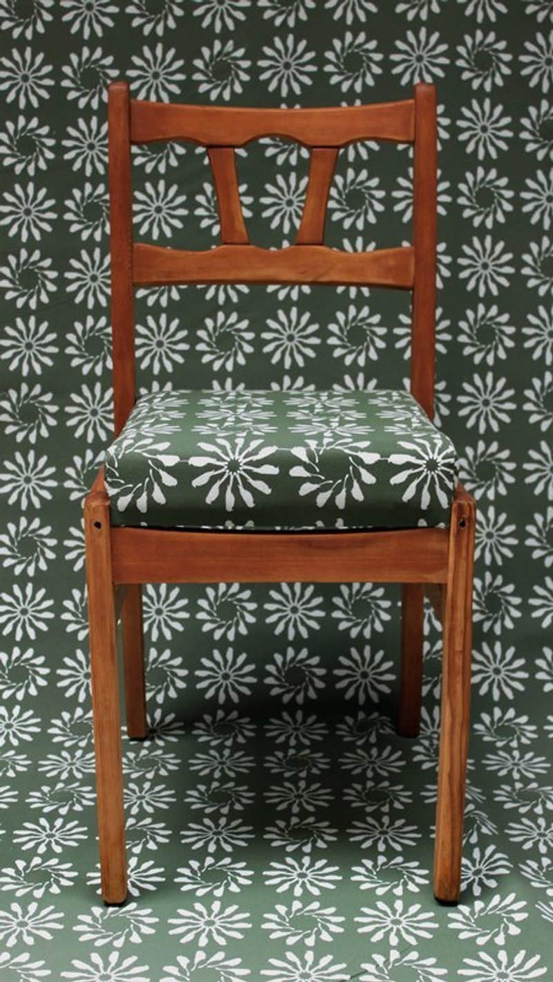 「印花樂x唐青」布椅善念計畫/「四」字餐椅  - 裝飾/擺設  - 木頭 綠色