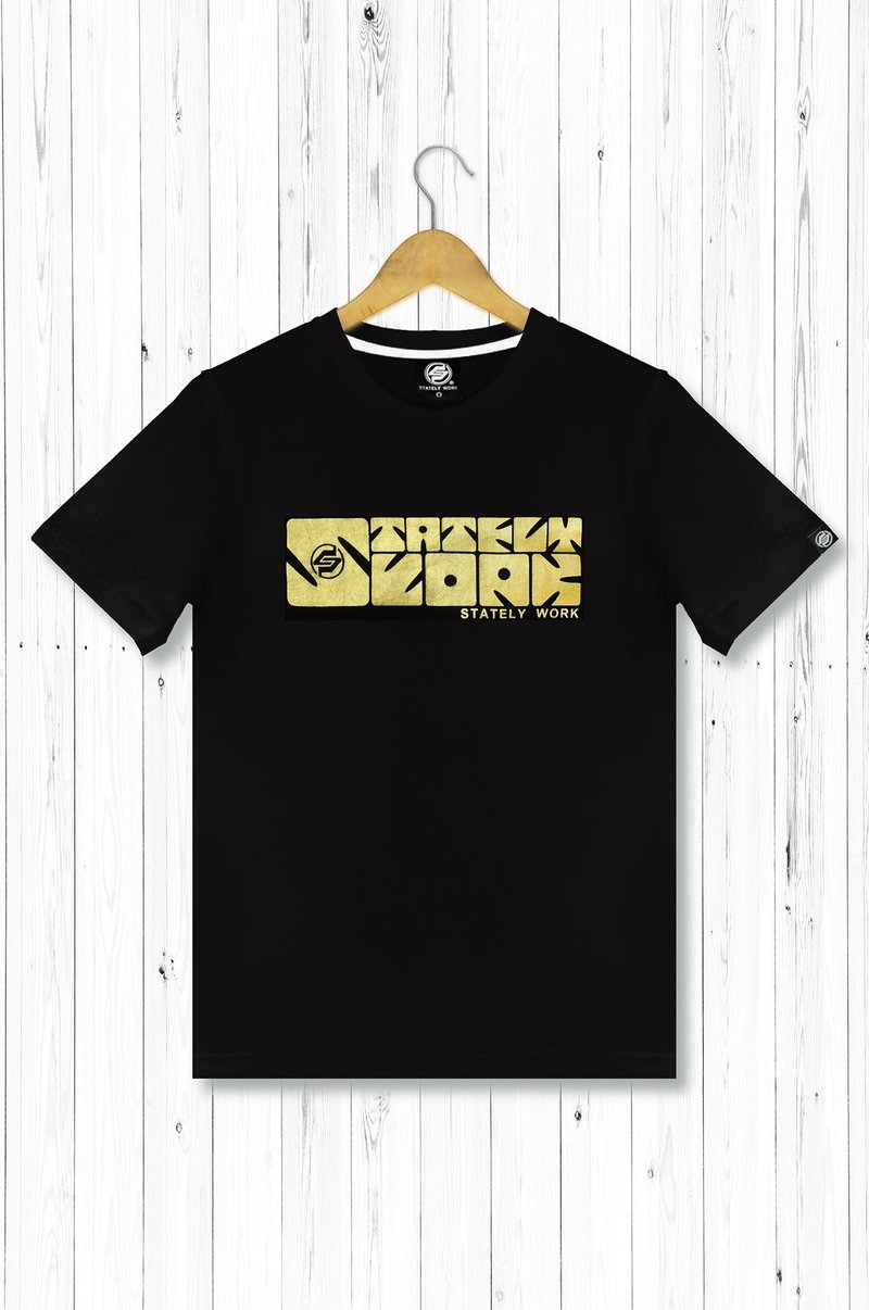 STATELYWORK 經典LOGO T-男短T恤 - 男 T 恤 - 棉．麻 