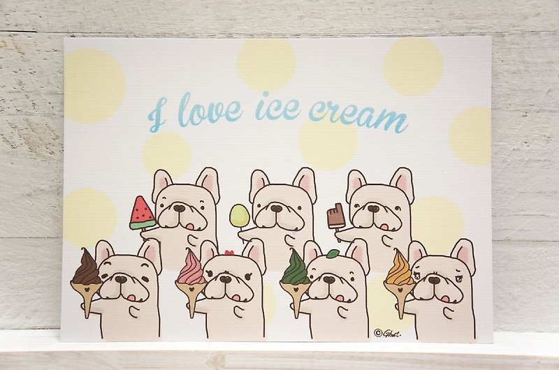 (sold out) law fighting love ice - postcard - Cards & Postcards - Paper Yellow