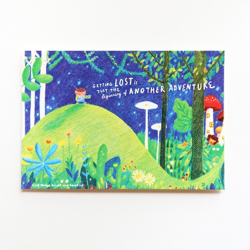 Getting Lost Postcard - Cards & Postcards - Paper Multicolor