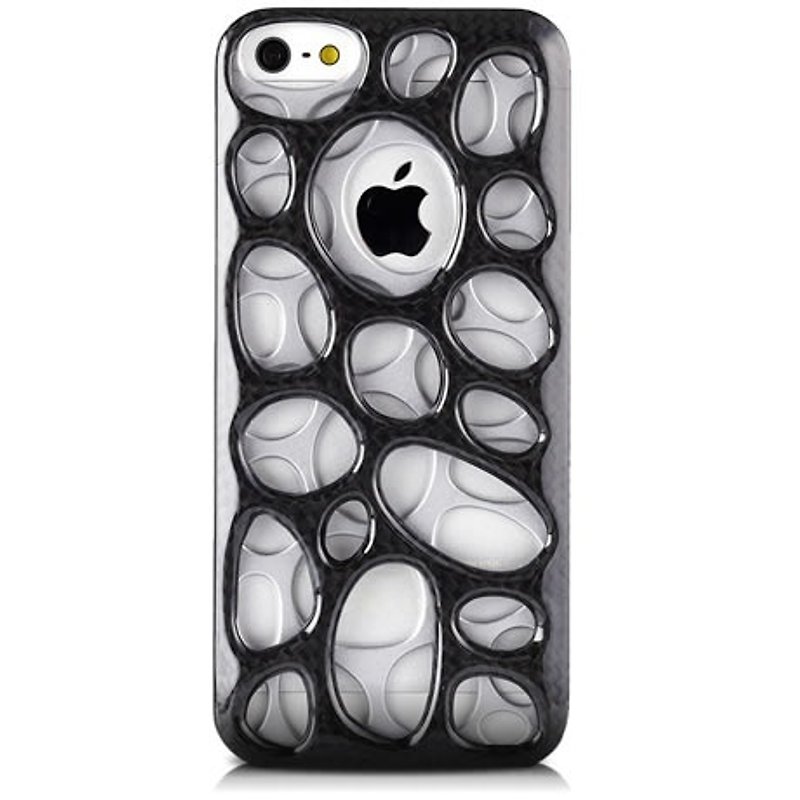 monCarbone [Crater] iPhone SE / 5S / 5 Carbon Fiber Case - เคส/ซองมือถือ - วัสดุอื่นๆ สีดำ