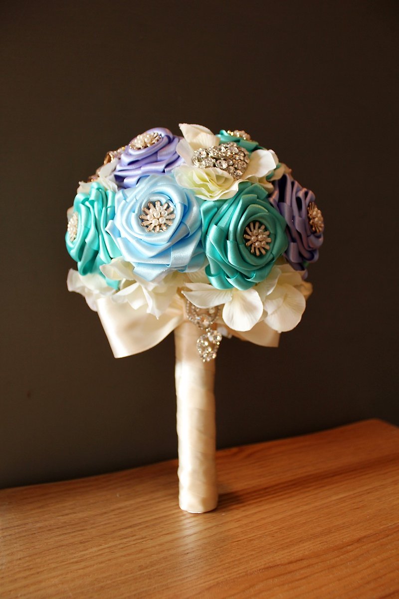 Jewelry Bouquet [Rose Jewelry Series] Big Rose / Tiffany Blue - Other - Other Materials Blue