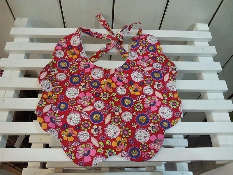 Floral colorful twists baby bibs - Bibs - Other Materials Red