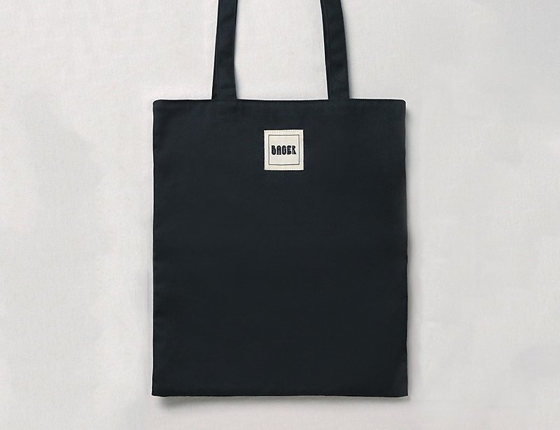 Unstamped wind-face hand-made tote bag L / Black - กระเป๋าแมสเซนเจอร์ - วัสดุอื่นๆ สีดำ