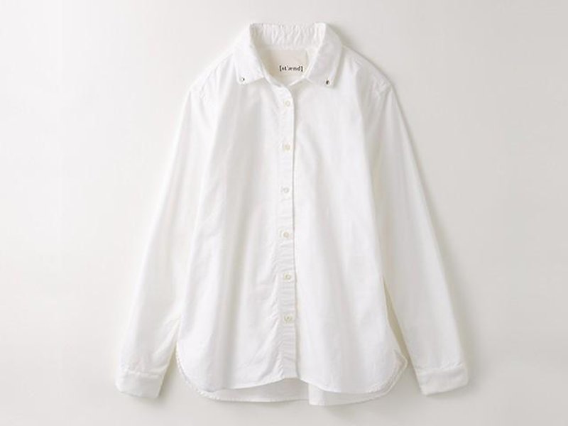 [Botanical die HakuTsubakisome] plump rivet collar accents Standard shirt - Women's Tops - Other Materials 