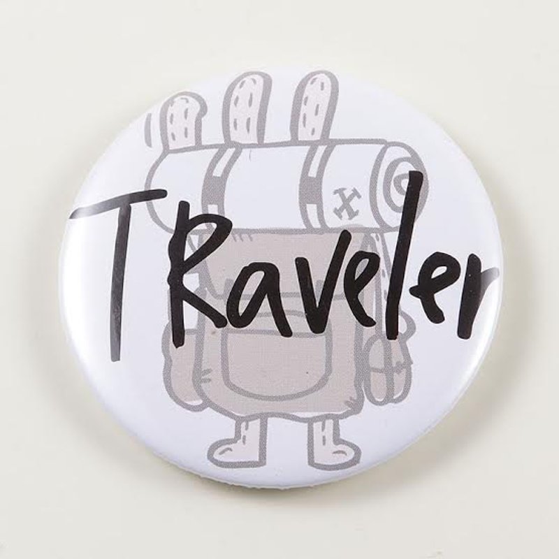 《Foufou》胸章Pins(58mm) - Traveler - 胸針 - 塑膠 多色