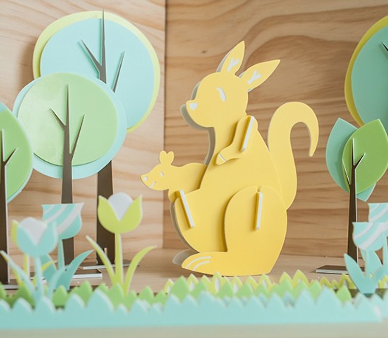 【Puzzle puzzle】Cute animal series // Baby Kangaroo - Kids' Toys - Acrylic Yellow