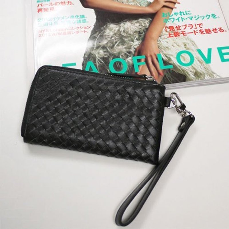 Designer boutique series - Superior leather woven universal bag (classic black) - อื่นๆ - หนังแท้ สีดำ