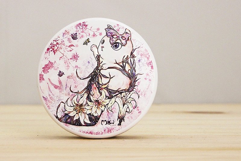 Good 喵 Round Mirror - Lily High Heels Flower Cat - Other - Plastic Pink