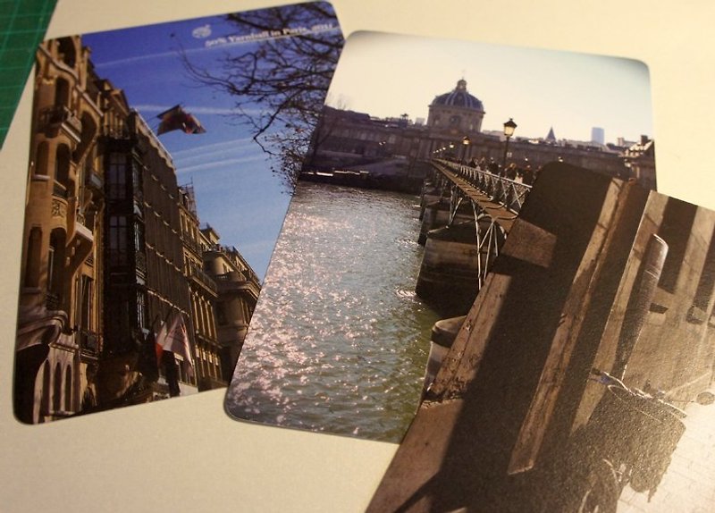 法國巴黎明信片 | 照片 | 針線球 | 羅浮宮 | 塞納河畔 | 旅行 - 卡片/明信片 - 紙 多色