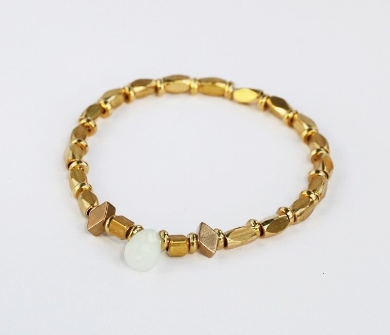 Angel Tears Amazon amazonite brass bracelet natural stone Hands .Fitter - Bracelets - Gemstone 