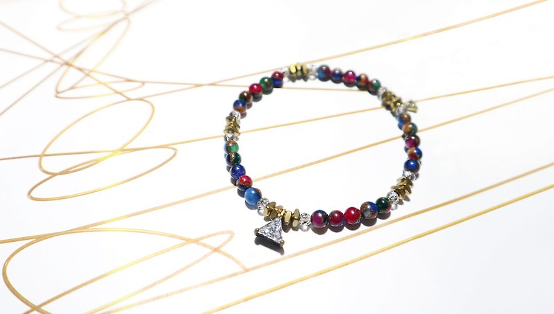 Round Di "scribe eternity" little bit of stars love rhyme - Bracelets - Other Metals Multicolor