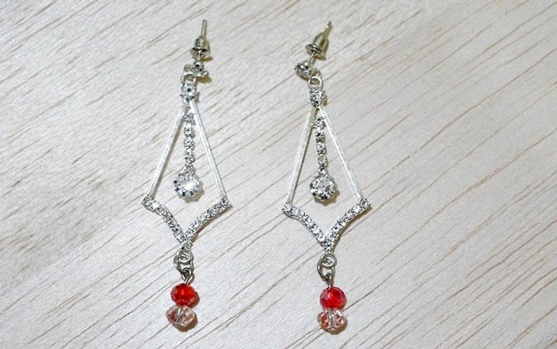Alloy X rhinestone pin earrings * banquet * _ Limited X1 - Earrings & Clip-ons - Other Metals 
