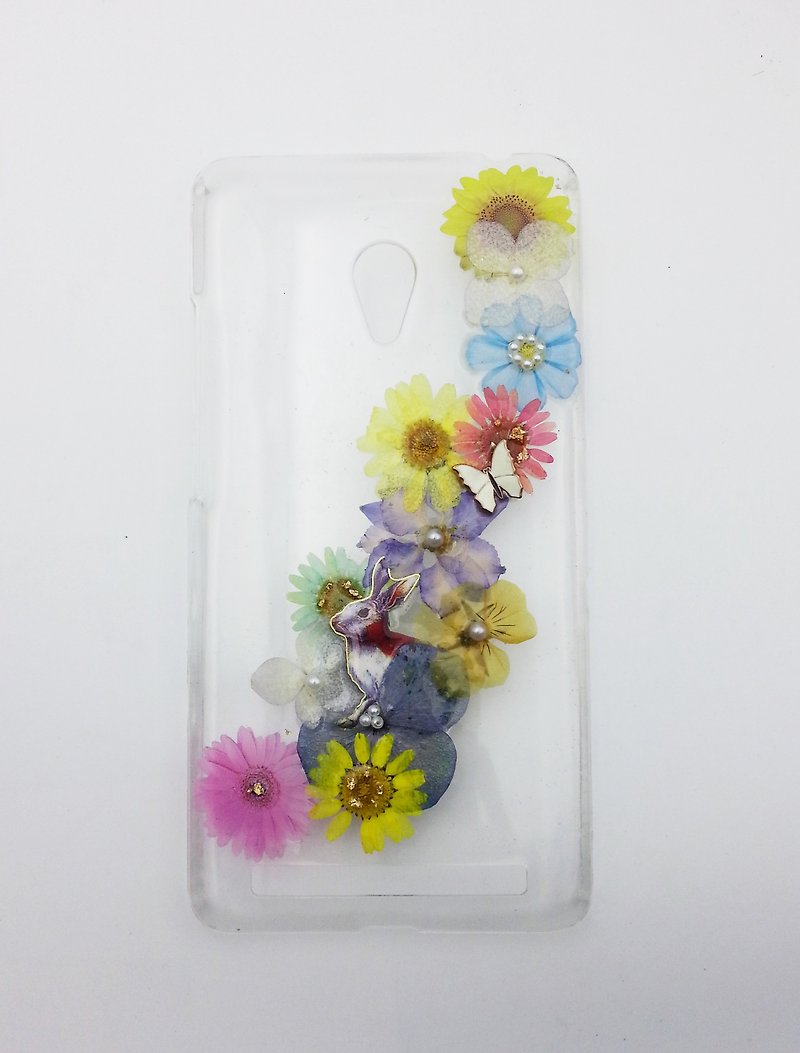 [Lost and find] bunny color flower phone case Phone Case - Other - Plastic Multicolor