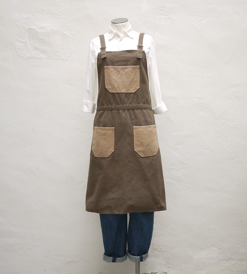 Goodday Contrast Pockets Apron - Aprons - Other Materials 