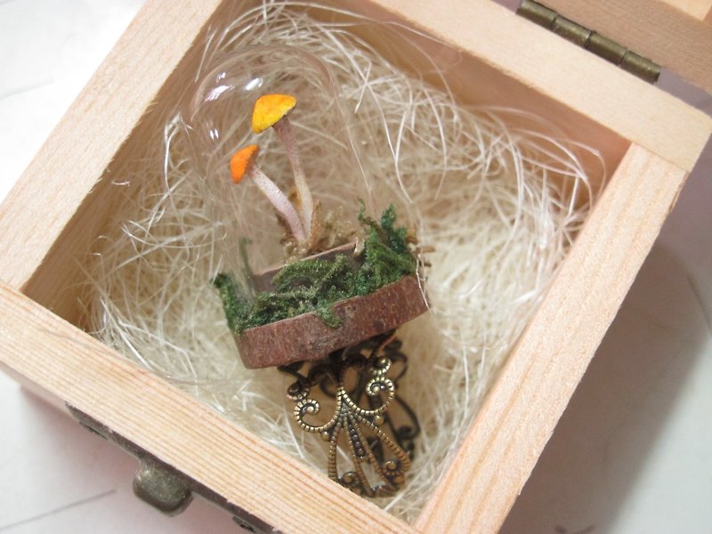 森林 蘑菇 玻璃瓶 戒指 飾物 - General Rings - Glass Orange