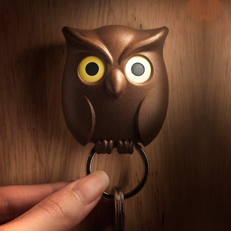 QUALY 貓頭鷹-鑰匙圈 - 鑰匙圈/鎖匙扣 - 塑膠 