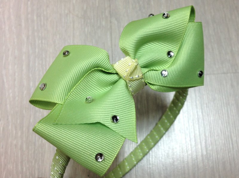 亮晶晶髮箍-單色系 - 圍兜/口水巾 - 其他材質 綠色