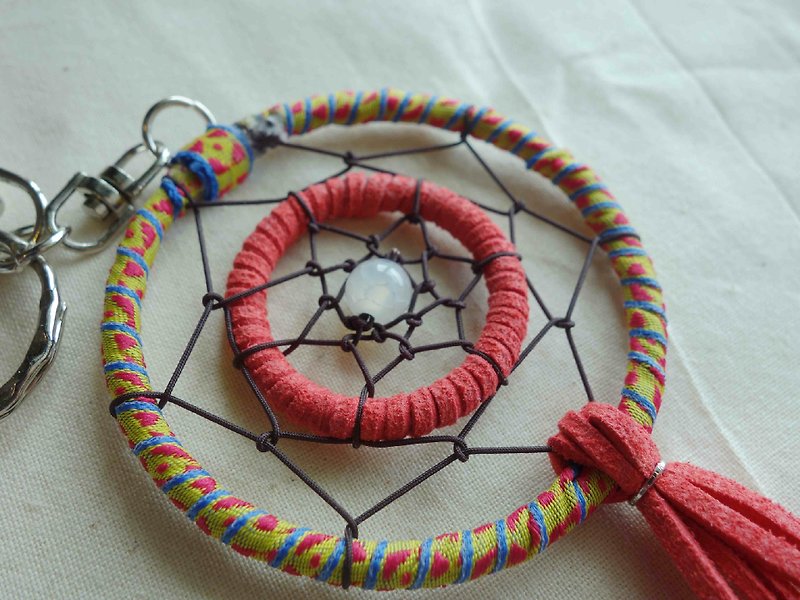~M+Bear~ Dreamcatcher (key ring/red) - Keychains - Other Metals Red