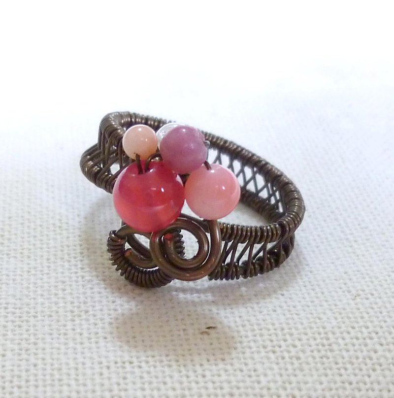 PINK super pink retro feel sketch Ring - General Rings - Other Metals Pink