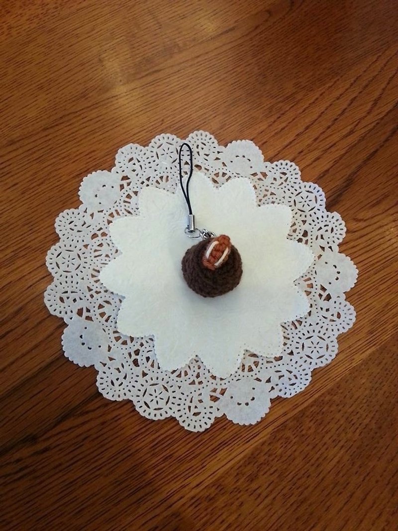 【Dessert】Nutty Dark Chocolate - พวงกุญแจ - วัสดุอื่นๆ สีนำ้ตาล
