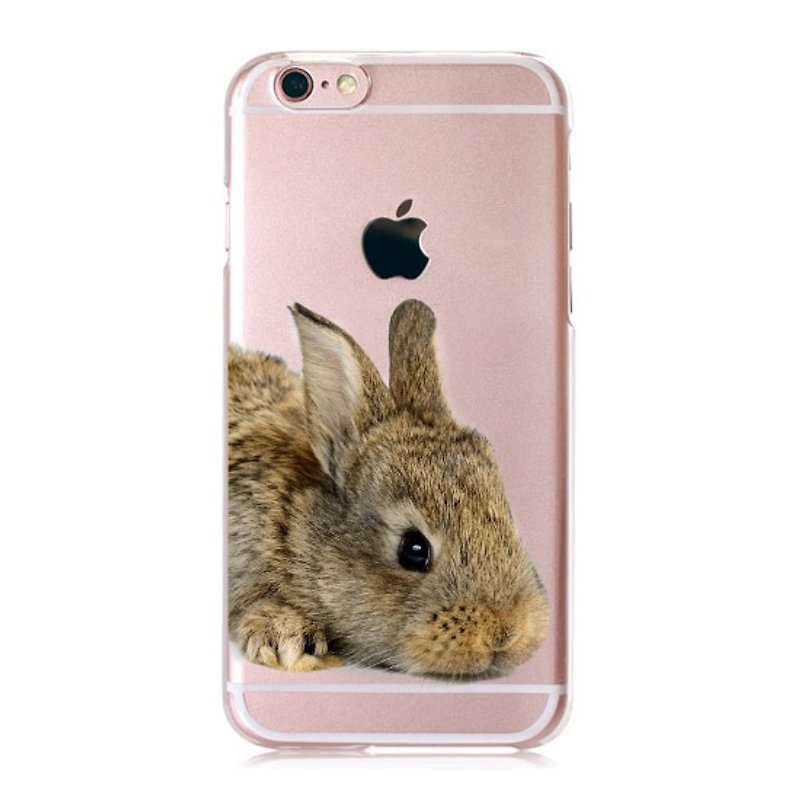 [Rabbit] iPhone healing transparent Phone Case - Big Tail rogue Valentine's Day - Phone Cases - Plastic White