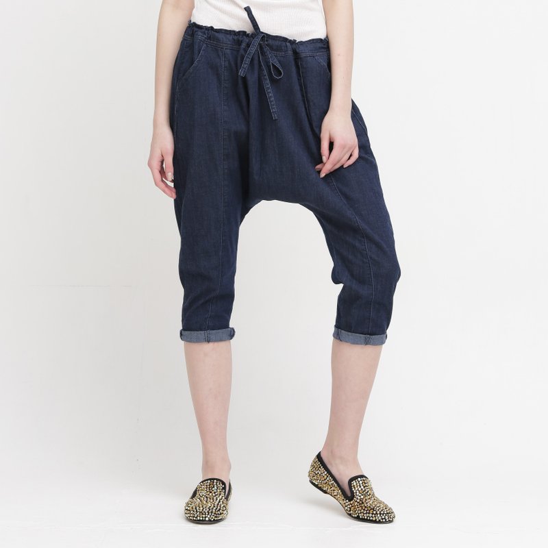 [DEF.IT] flying, no limits - waistband straps flying squirrel blue jeans R2021-53 - Women's Pants - Other Materials Blue