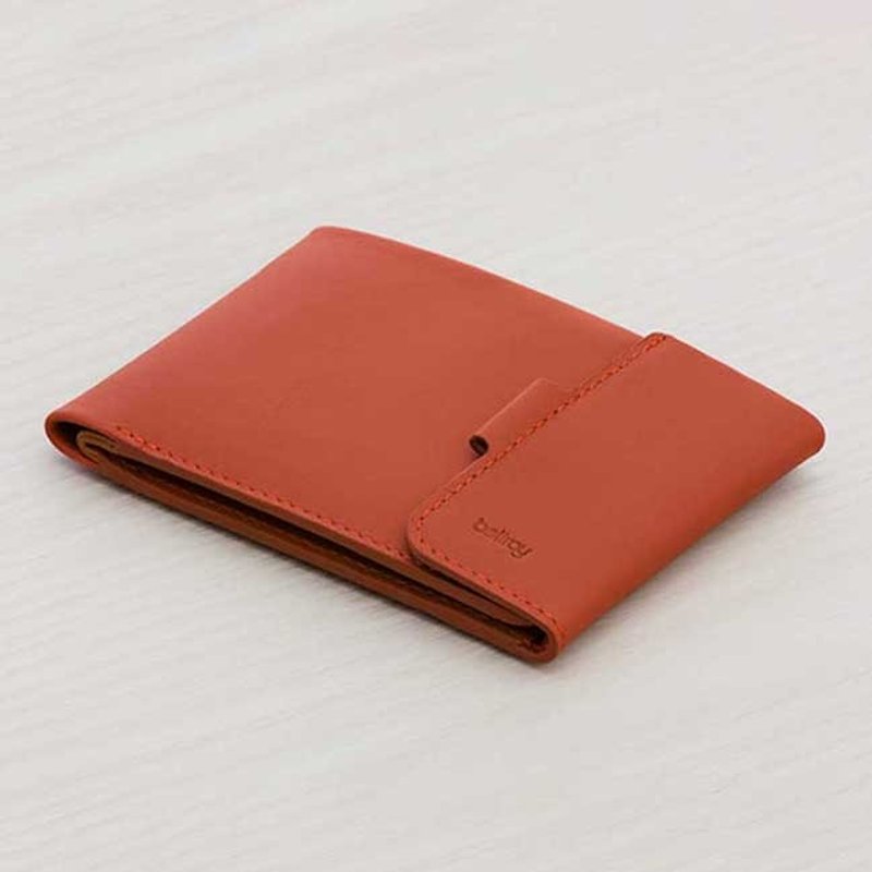 Plain-me exclusive agent in Australia leather brand BELLROY Coin Fold short clip leather fold-change (Tamarillo) - กระเป๋าสตางค์ - หนังแท้ สีแดง