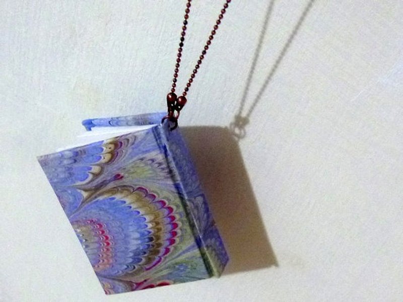 Handbound Book Necklace Number Two - Necklaces - Paper Multicolor