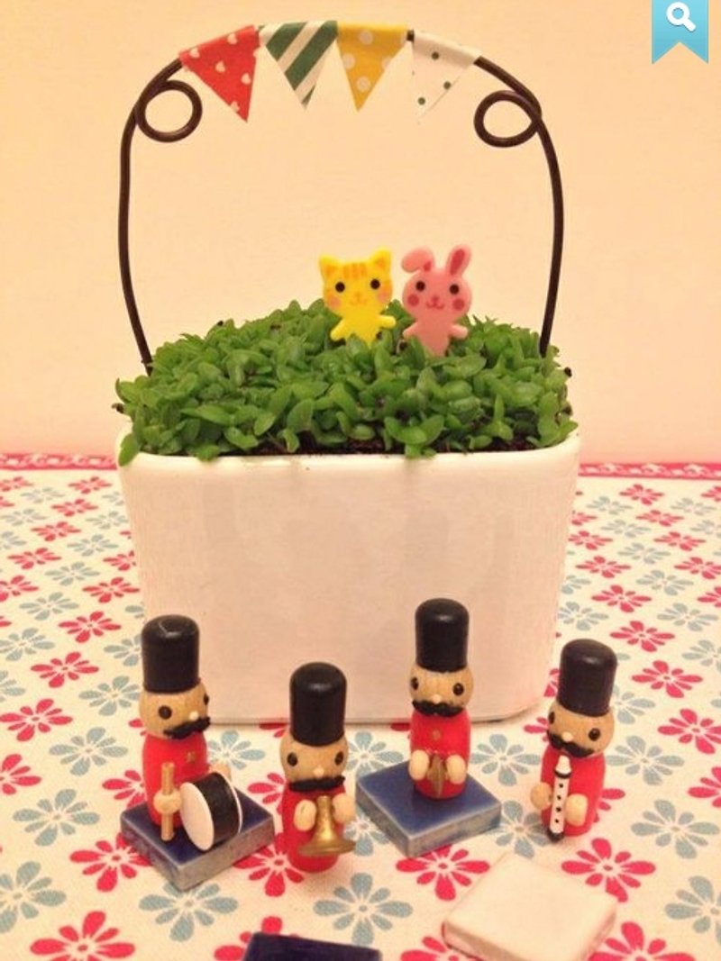 Square white porcelain bowl party banner + container + small animals (excluding plants) - งานเซรามิก/แก้ว - แก้ว ขาว