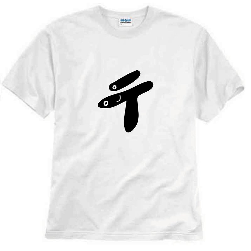 発音記号ㄔ白のTシャツ - Tシャツ - その他の素材 ホワイト