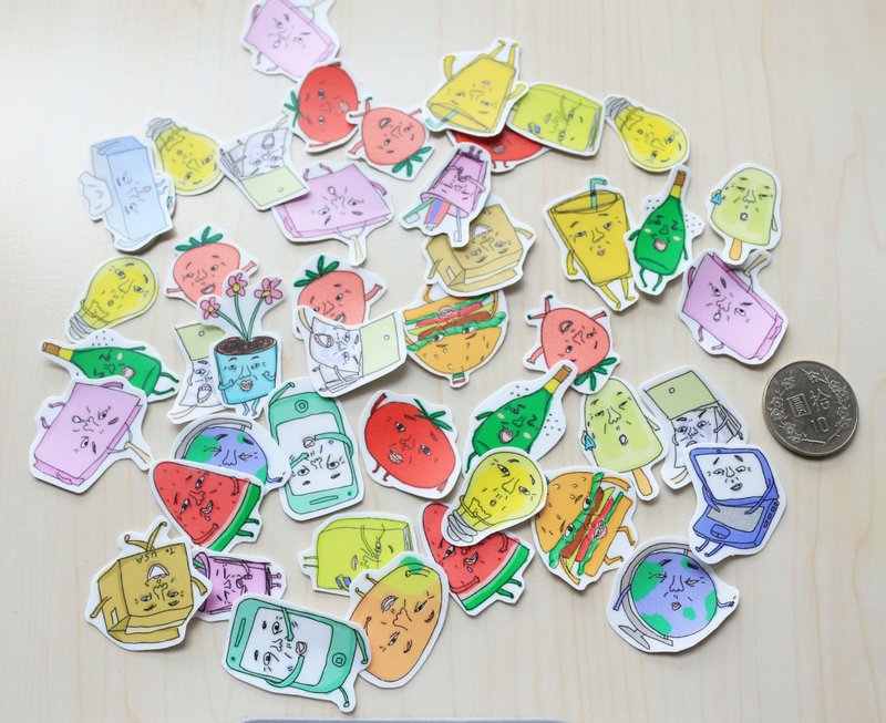 Barnes & Noble Original stickers - old の face - Stickers - Other Materials Multicolor
