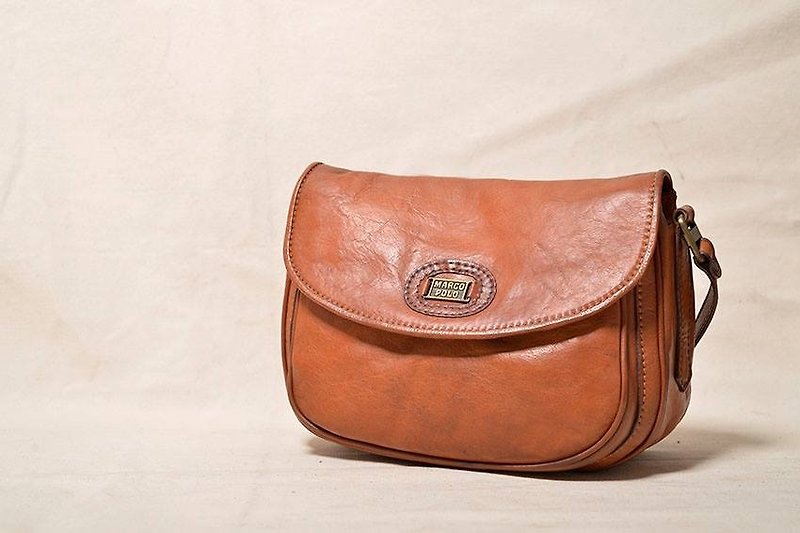 MARCO POLO antique saddle bag - กระเป๋าแมสเซนเจอร์ - หนังแท้ สีนำ้ตาล
