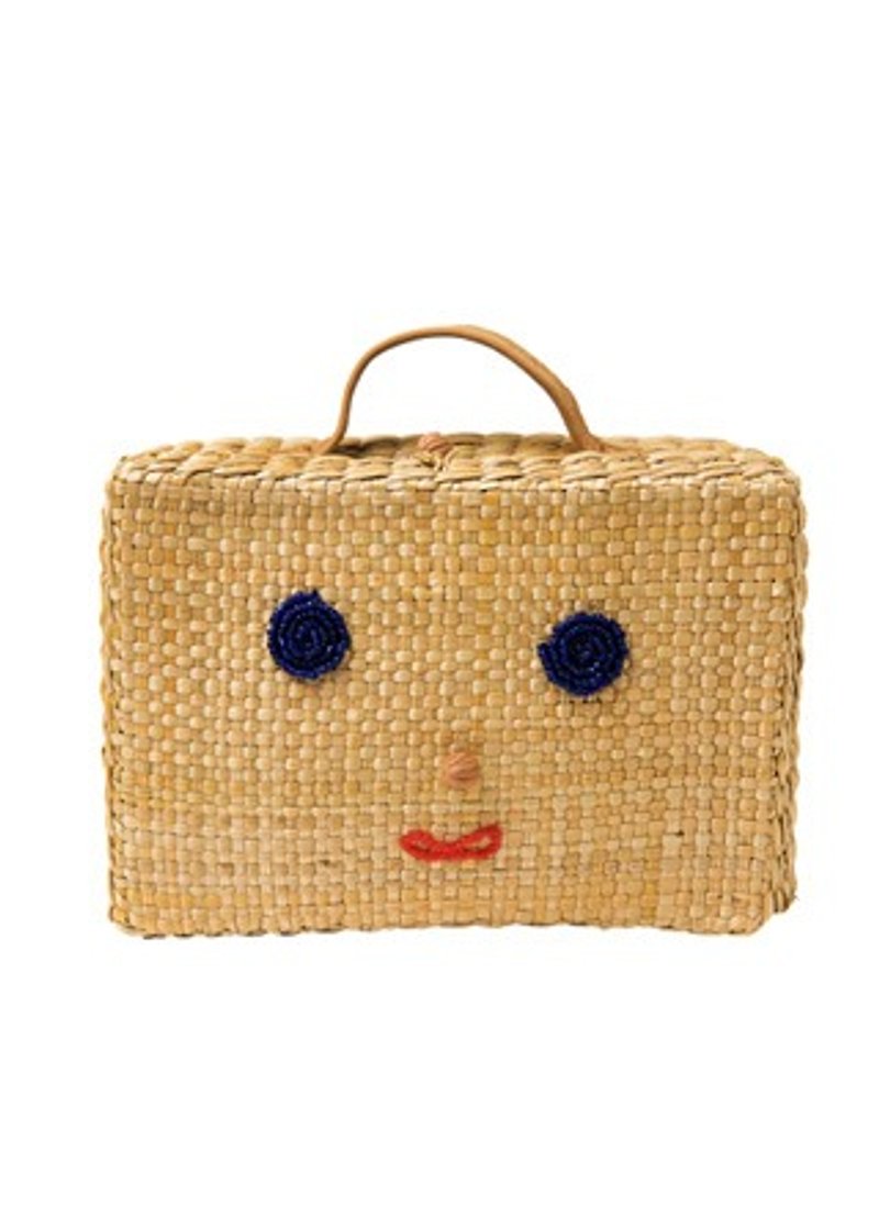 Earth tree fair trade &amp; eco- "Bag Series" - Peace straw handbag / props box / storage box (only one) - กระเป๋าถือ - พืช/ดอกไม้ 
