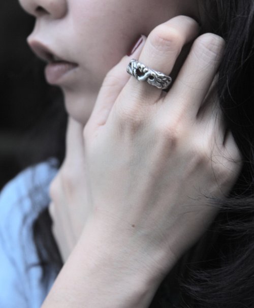Aliko Chen Jewelry 愛心造型純銀戒指