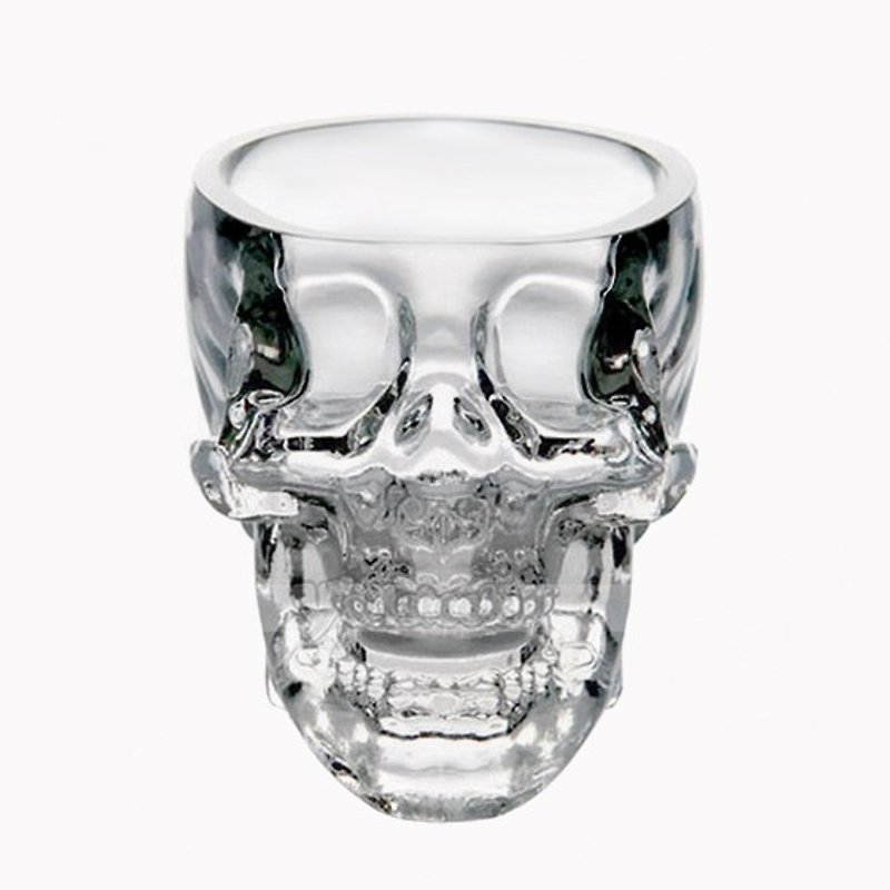 Crystal Skull [MSA] genuine imported from Canada Creative Crystal Skull Shot Glass Cup Novetly Crystal Skull Vodka Shot Glass Art Glass carving the crystal skull 5.5cm-GA1131 - แก้วไวน์ - แก้ว ขาว