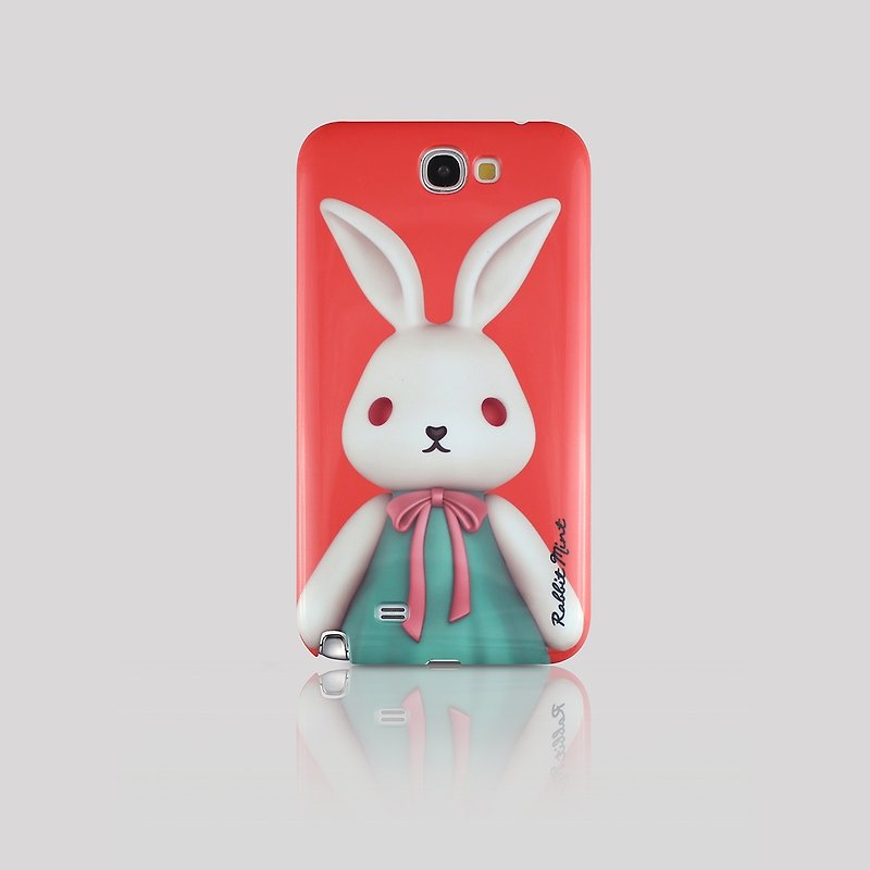 (Rabbit Mint) Mint Rabbit Phone Case - Bu Mali Merry Boo - Samsung Note 2 (M0001) - Phone Cases - Plastic Red