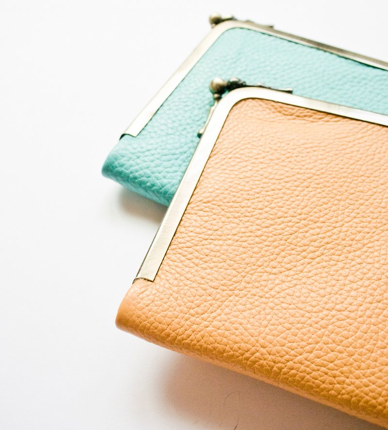 Long wallet,Wallet, Frame Purse /L design cell - Wallets - Genuine Leather Multicolor