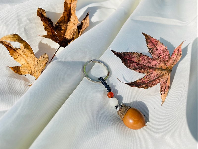 驀然(鑰匙圈系列)三斗石櫟--陪伴 - 鑰匙圈/鑰匙包 - 植物．花 橘色