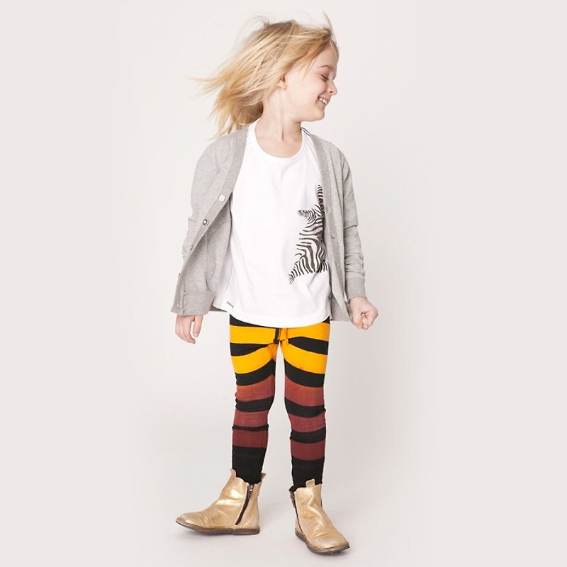 【Lovelybaby Nordic Children's Clothing】Swedish Organic Cotton Hand-Dyed Leggings 9-10 Years Old - กางเกง - ผ้าฝ้าย/ผ้าลินิน สีดำ