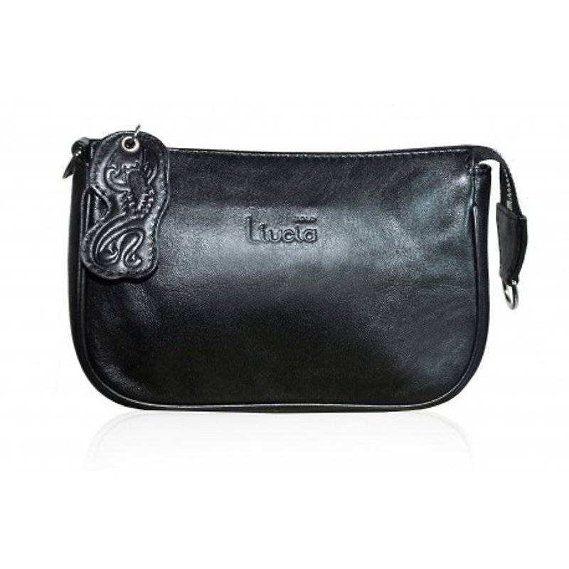 LUCY MATTE BLACK LEATHER BAG - Other - Genuine Leather Black