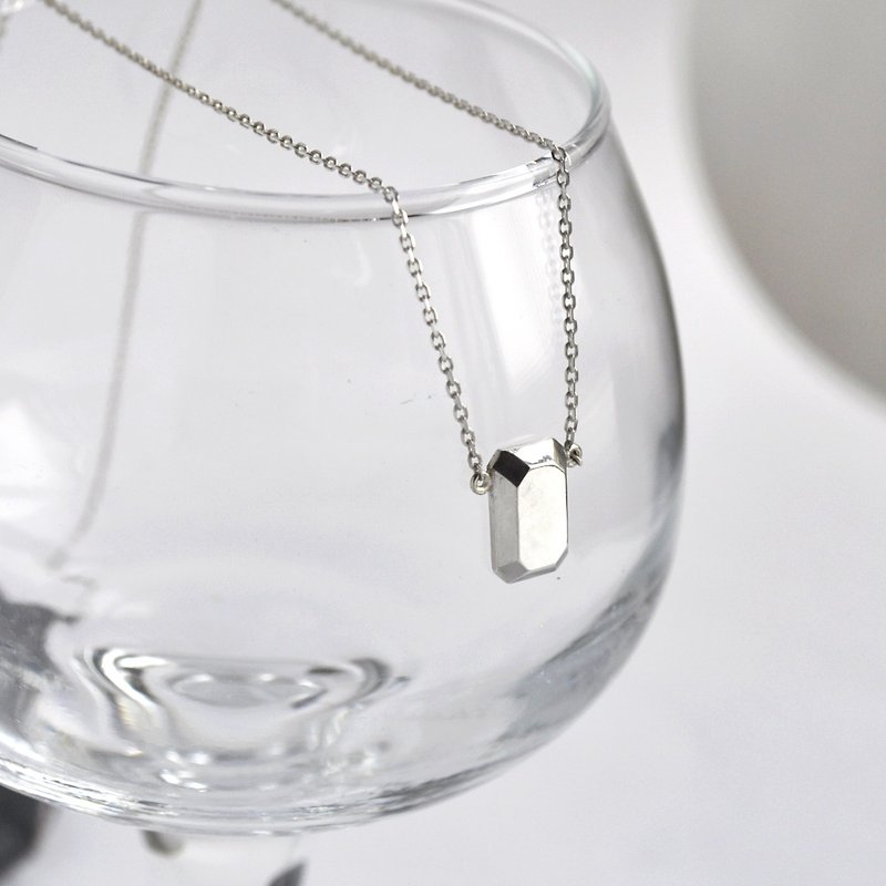 Box Gemstone Necklaces - Necklaces - Other Metals Gray